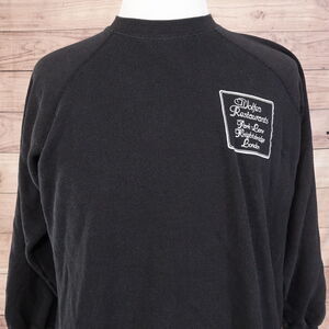VINTAGE WOLFE'S RESTAURANTS LONDON USA MADE BLACK CREW NECK SWEATSHIRT SZ XL